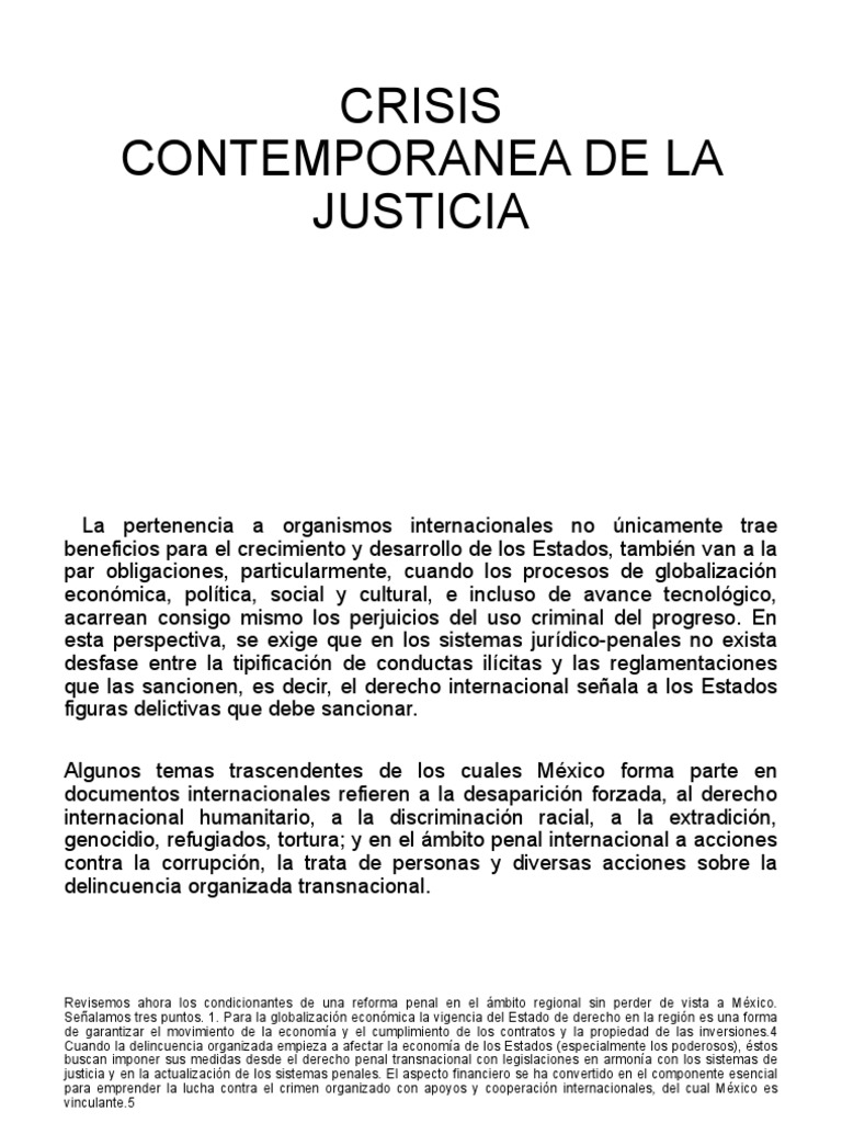 Crisis de la Justicia en México y Reformas | PDF | Derecho penal ...