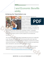 The Fiscal and Economic Benefits of Sustainability Draft