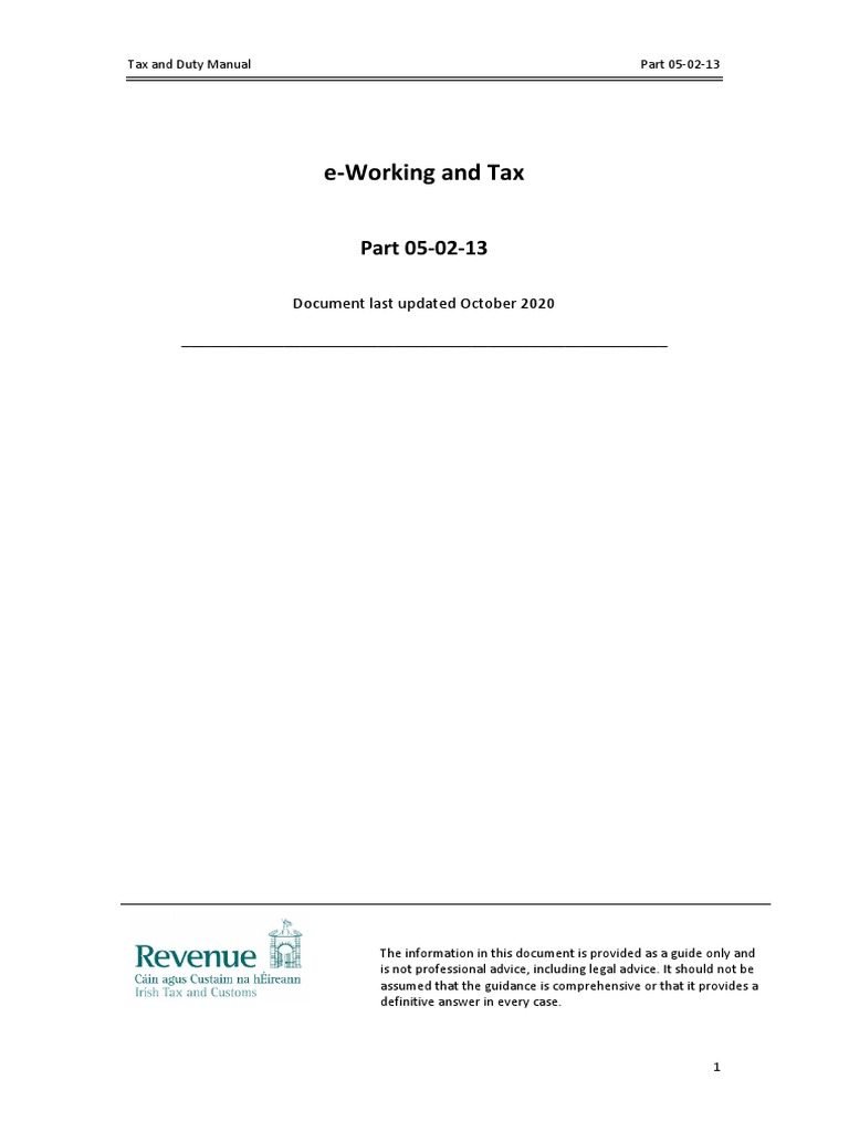 Guidance on Tax Treatment of Expenses for Employees Working Remotely (e