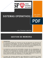 Gestion de Memoria Sistemas Operativos