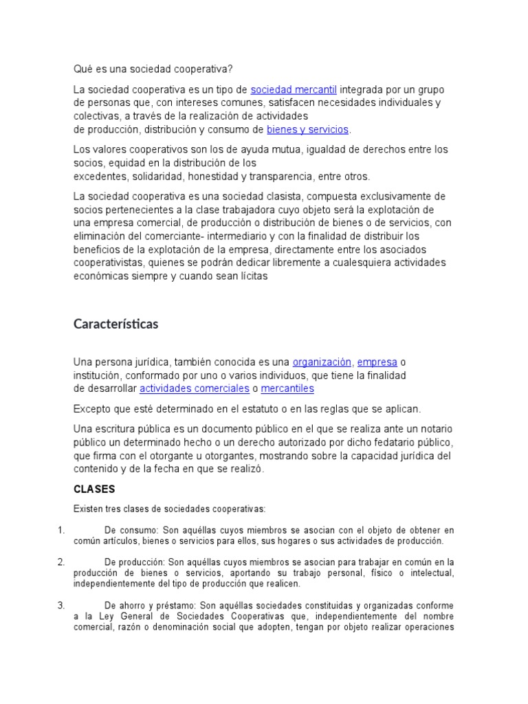 Guía sobre sociedades cooperativas | PDF | Cooperativa | Sociedad de ...
