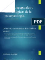 Bases Conceptuales y Metodológicas de La Psicopatología