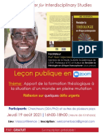 Leçon Publique Par Prof Abel Ngjerareou 19 Août 2021