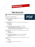 Table Tennis Day Quiz