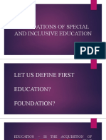 Foundations of Special and Inclusive Education