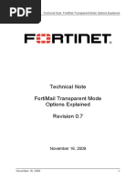 Technical Note Fortimail Transparent Mode Options Explained Revision 0.7