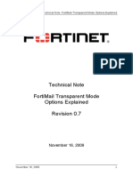 Technical Note Fortimail Transparent Mode Options Explained Revision 0.7