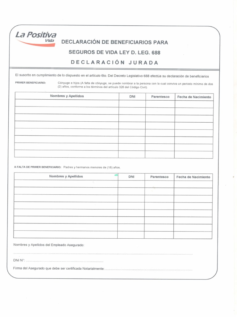 Formato Vida Ley | PDF