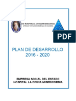 Plan de desarrollo 2016-2020 ESE Hospital La Divina Misericordia