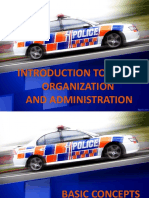 Introduction To Police Organization and Administration