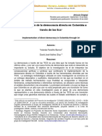 Fandiño Yolanda (2020) Implementación de La Democracia Directa en Colombia A Través de Las Tics