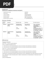 Electronic Ticket Receipt, November 07 For MS ALTAGRACIA CASTILLOS TORRES II