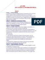 Ley 27806 Transparencia y Acceso A La Información Pública