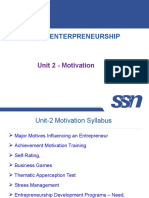 Ume: Enterpreneurship: Unit 2 - Motivation