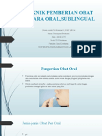 Teknik Pemberian Obat Secara Oral, Sublingual