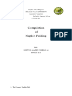 Compilation of Napkin Folding: BY: Santos, Maria Pamela M. Foods 1-A