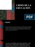 Crisis de La Educación