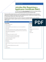 Domestic Pesticides Not Requiring A Residential Applicator Certificate (RAC)