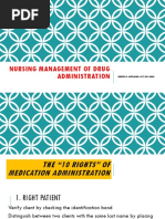 Nursing Management of Drug Administration: Judith B. Lutrania, LPT, RN, Man