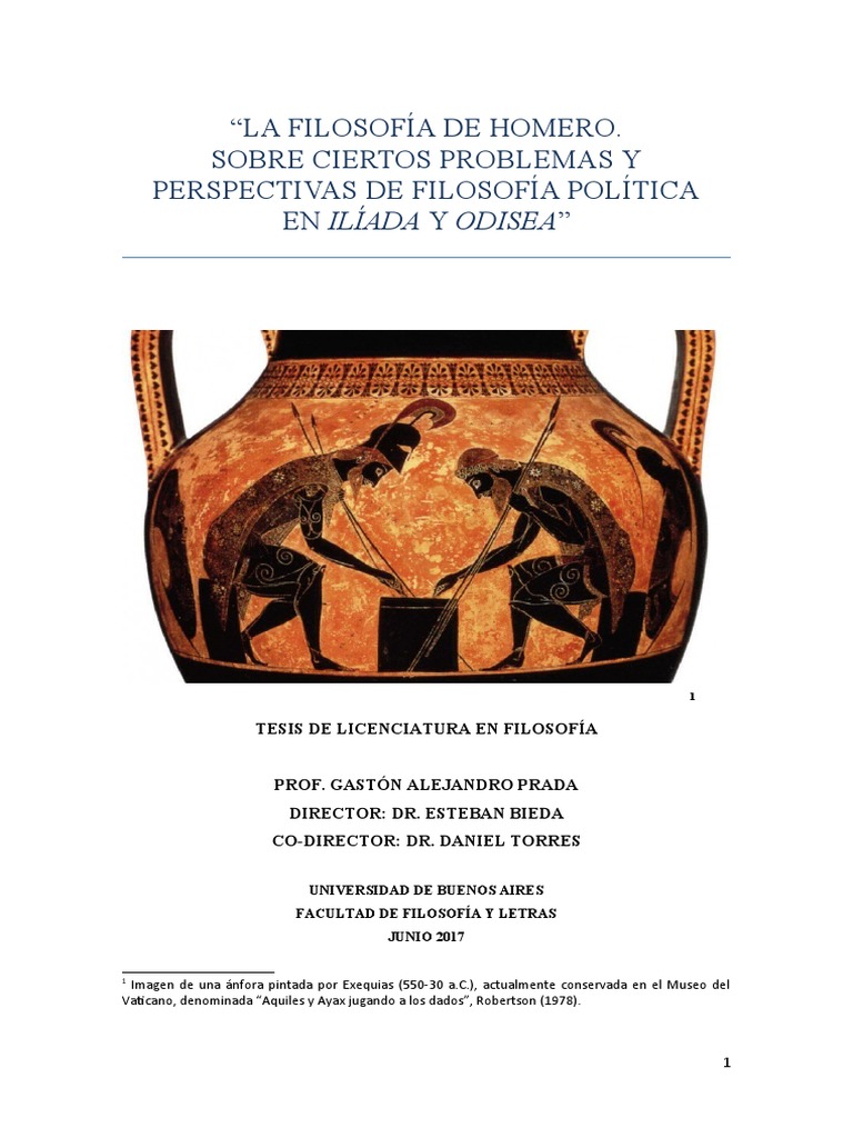Filosofía de Homero en Ilíada y Odisea | PDF | Aristóteles | Homero