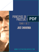 PRINCIPIOS DE DERECHO PROCESAL CIVIL. Tomo I. José Chiovenda