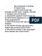 Soal Biografi Chairil Anwar 1