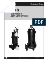 Submersible Semi-Vortex Pumps: Technical Data