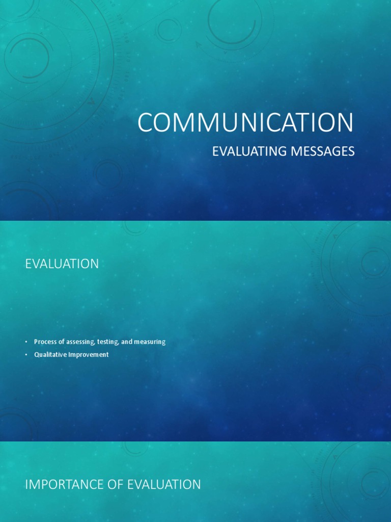 Effective Message Evaluation Guide | PDF
