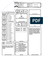 D&D 5E - Ficha Editável - Ranger NV 3