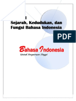 Modul 1 Sejarah, Kedudukan Dan Fungsi Bahasa Indonesia