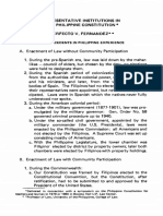 Representative Institutions in The Philippine Constitution Perfecto V. Fernandez