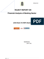 Project Report On Financial Analysis of Banking Sector: (Icici Bank Vs HDFC Bank)