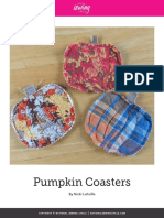 Quilted Pumpkin Coasters