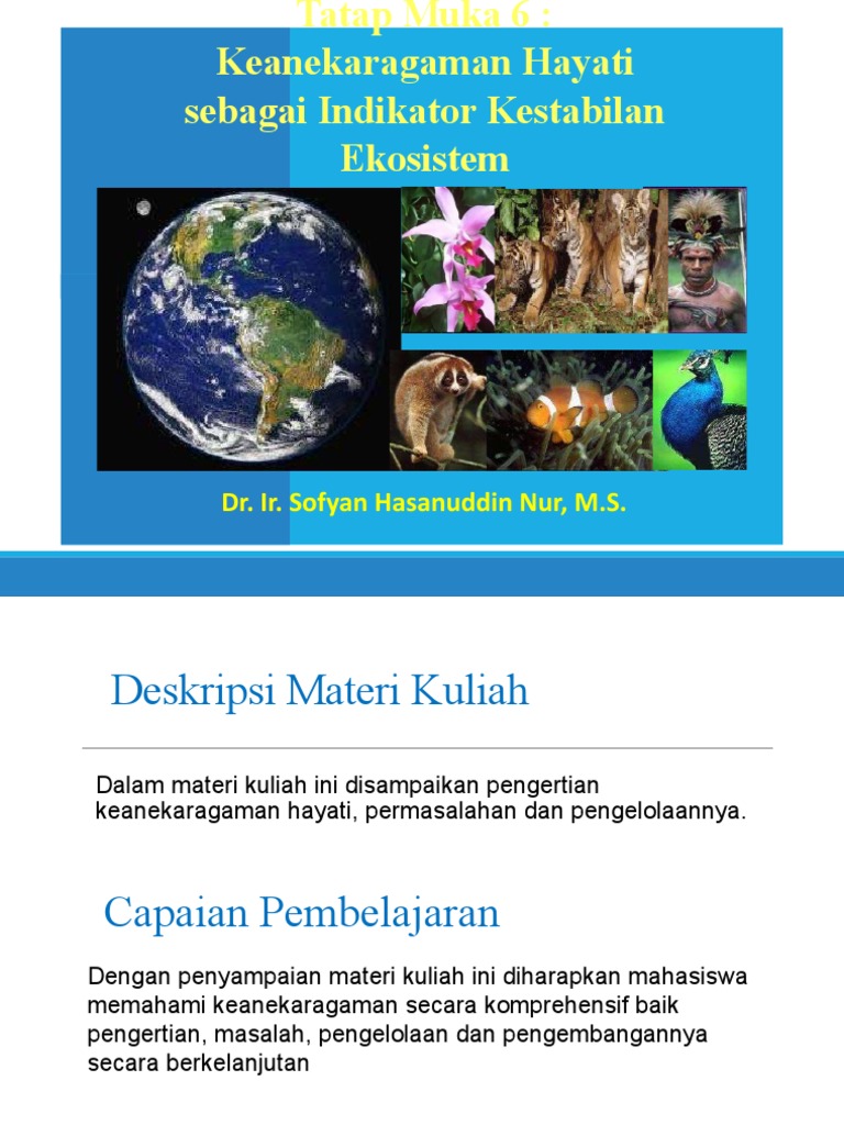 Keanekaragaman Hayati Sebagai Indikator Kestabilan Ekosistem | PDF