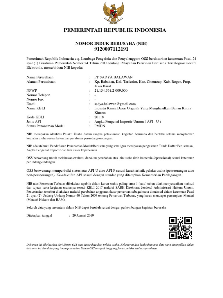 Nib 9120007112191 PDF