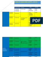 Proposed Time Table of Exams From 3 Sept21 - 2 Oct 22