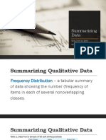 Summarizing Data: Qualitative Data Quantitative Data