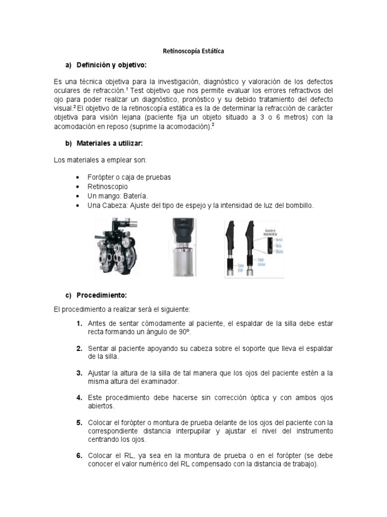 Retinoscopía Estática PDF