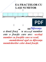 SC¦DEREA FRAC¦IILOR CU ACELA+I NUMITOR