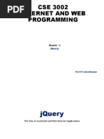 Cse 3002 Internet and Web Programming: Jquery