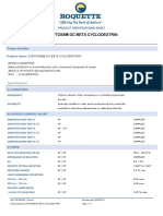 Roquette Quality Specification Sheet KLEPTOSE DC-BETA CYCLODEXTRIN 50 341006 en