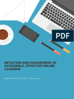 Initiation and Management of Accessible, Effective Online Learning