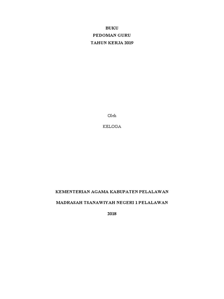 Buku Pedoman Guru 2018 | PDF