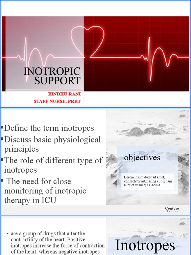 Inotropic Support in ICU: Overview and Types | PDF | Heart | Vasodilation