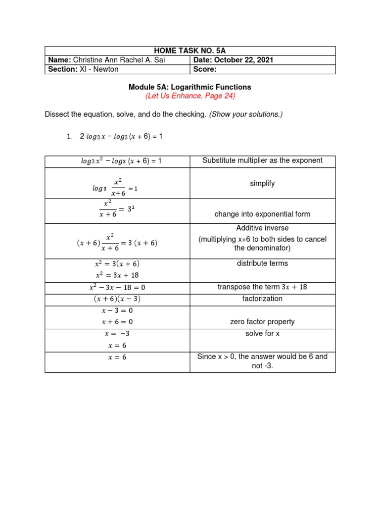 Solving Logarithmic Equations and Inequalities | PDF