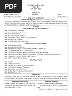 Science 9 Unit Plan Quarter 3