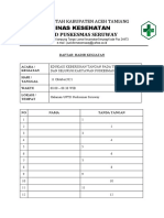 Absensi Edukasi Kebersihan Tangan