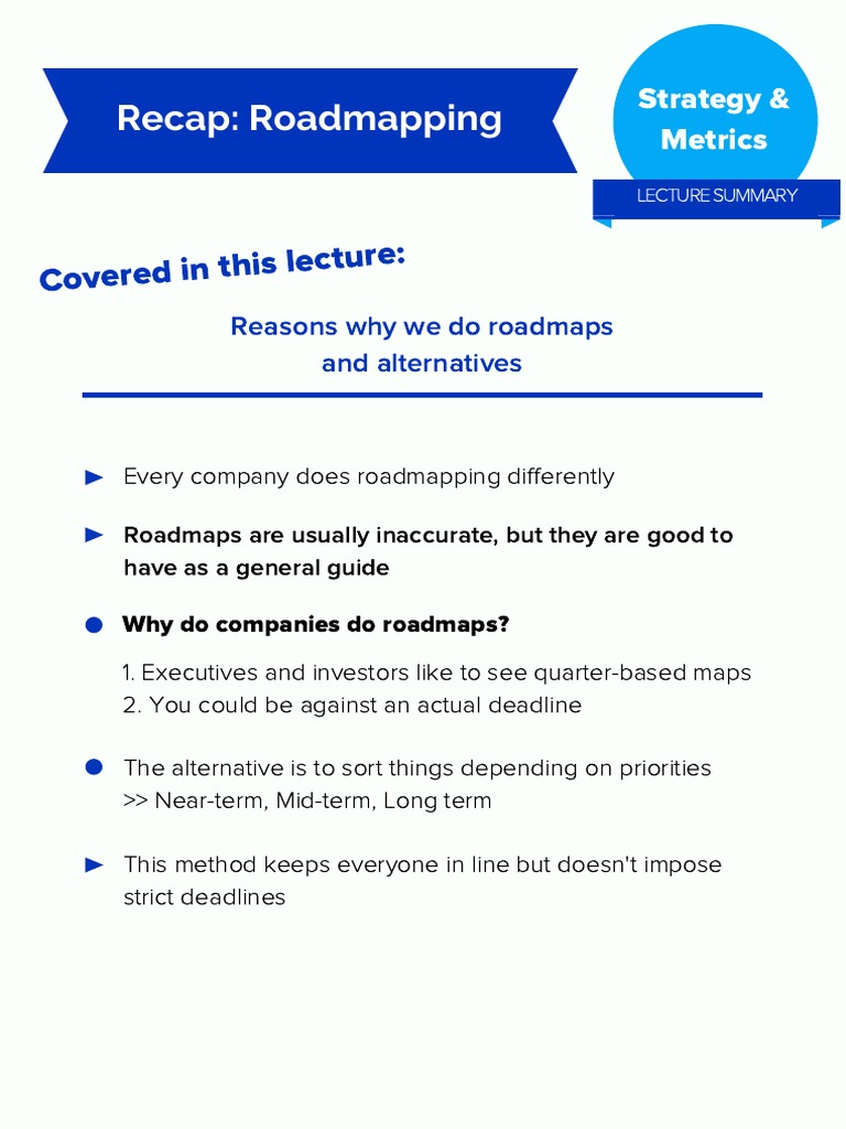 CHEAT+SHEET+ +recap+ +roadmapping | PDF | Business | Finance & Money ...