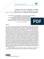 Essential Parameters For The Visibility of Iqis and Small Indications in Digital Radiography