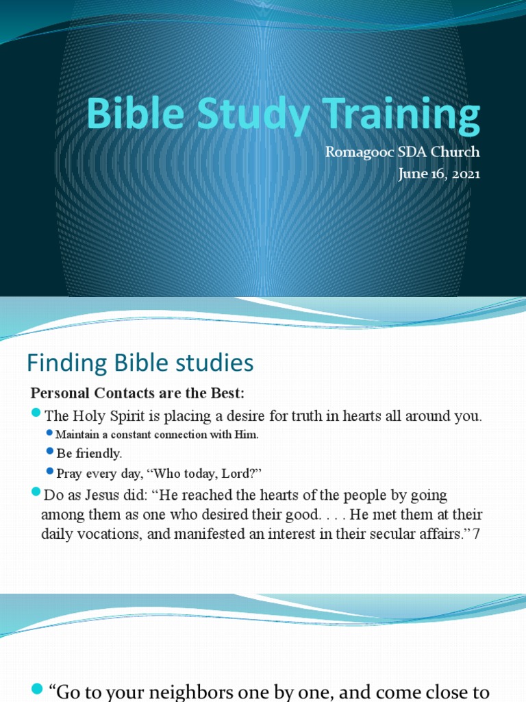 Bible Study Outreach Guide | PDF | Jesus | Sermon